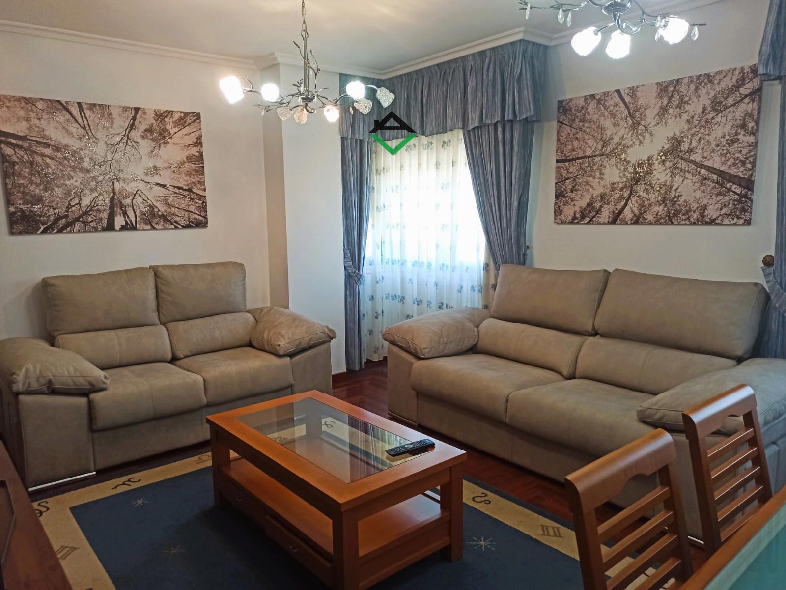 Living room of Flat for sale in Cangas   with Heating, Storage room and Furnished