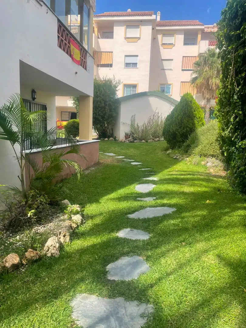 Garden of Flat for rent in Rincón de la Victoria  with Private garden, Furnished and Community pool