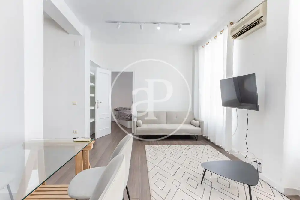 Living room of Flat for rent in Valencia  with Air Conditioner, Heating and Furnished