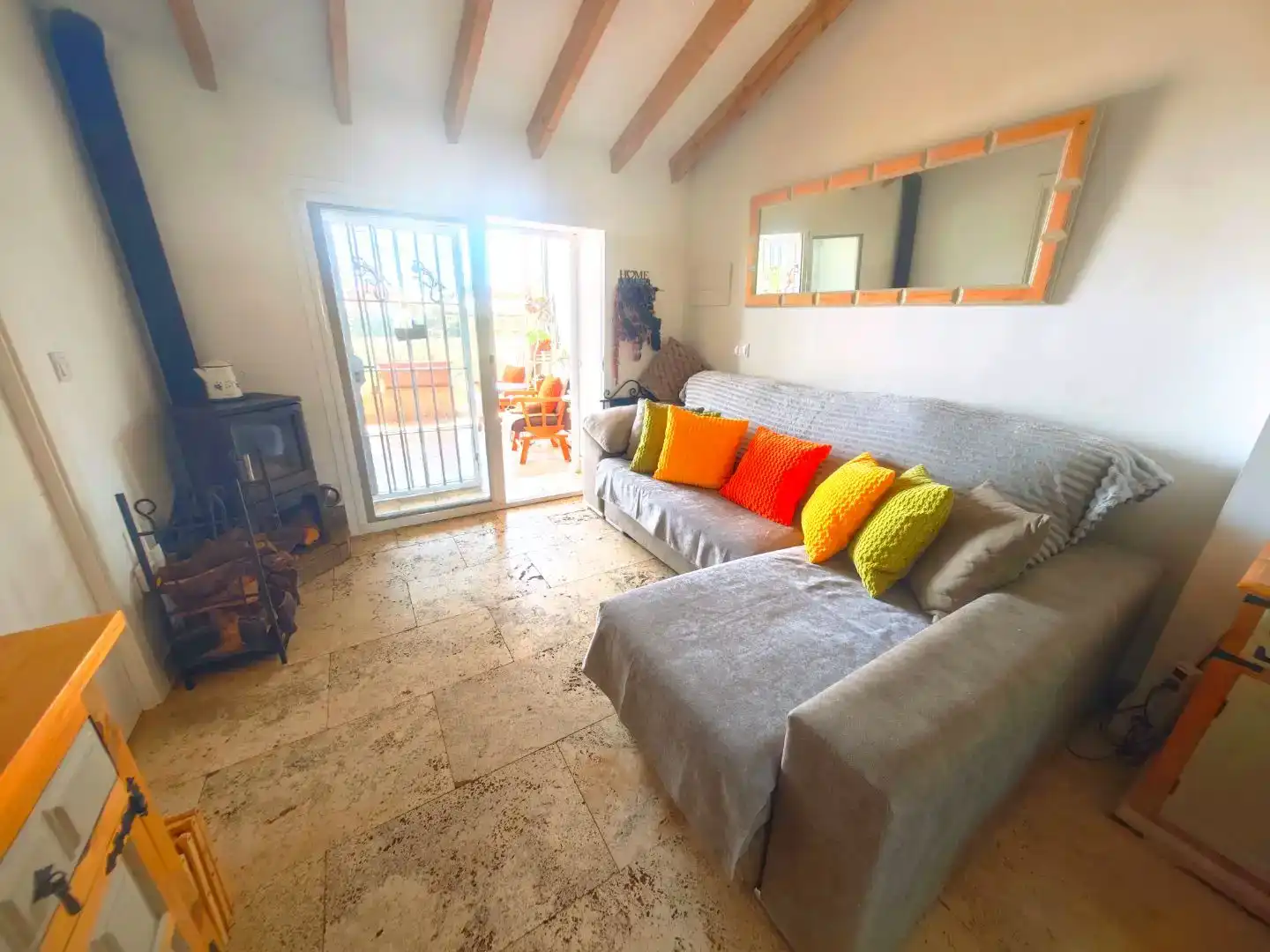 Sala d'estar de Finca rústica en venda en Algarrobo