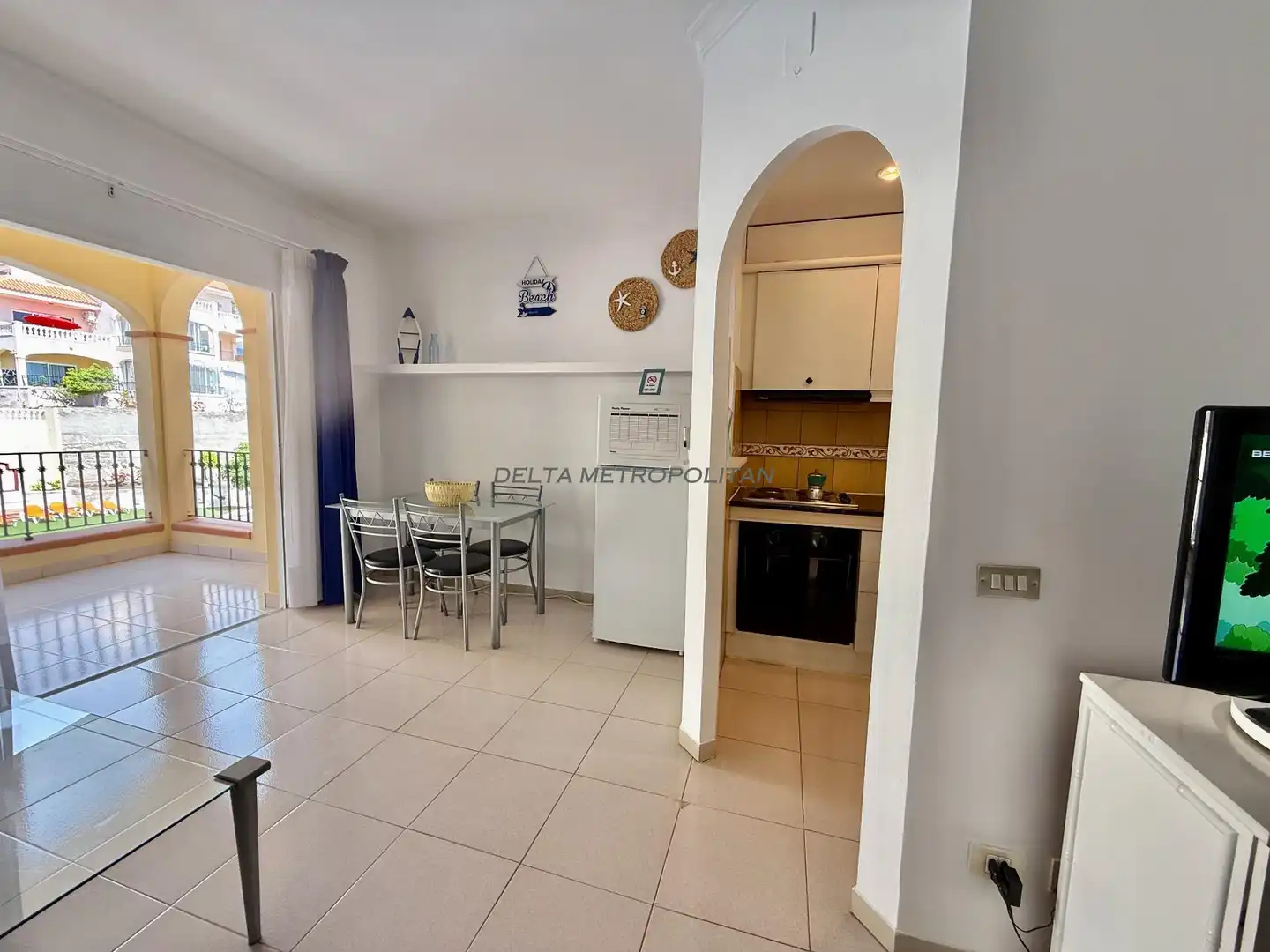 Cuina de Apartament de lloguer en San Miguel de Abona amb Aire condicionat, Terrassa i Moblat