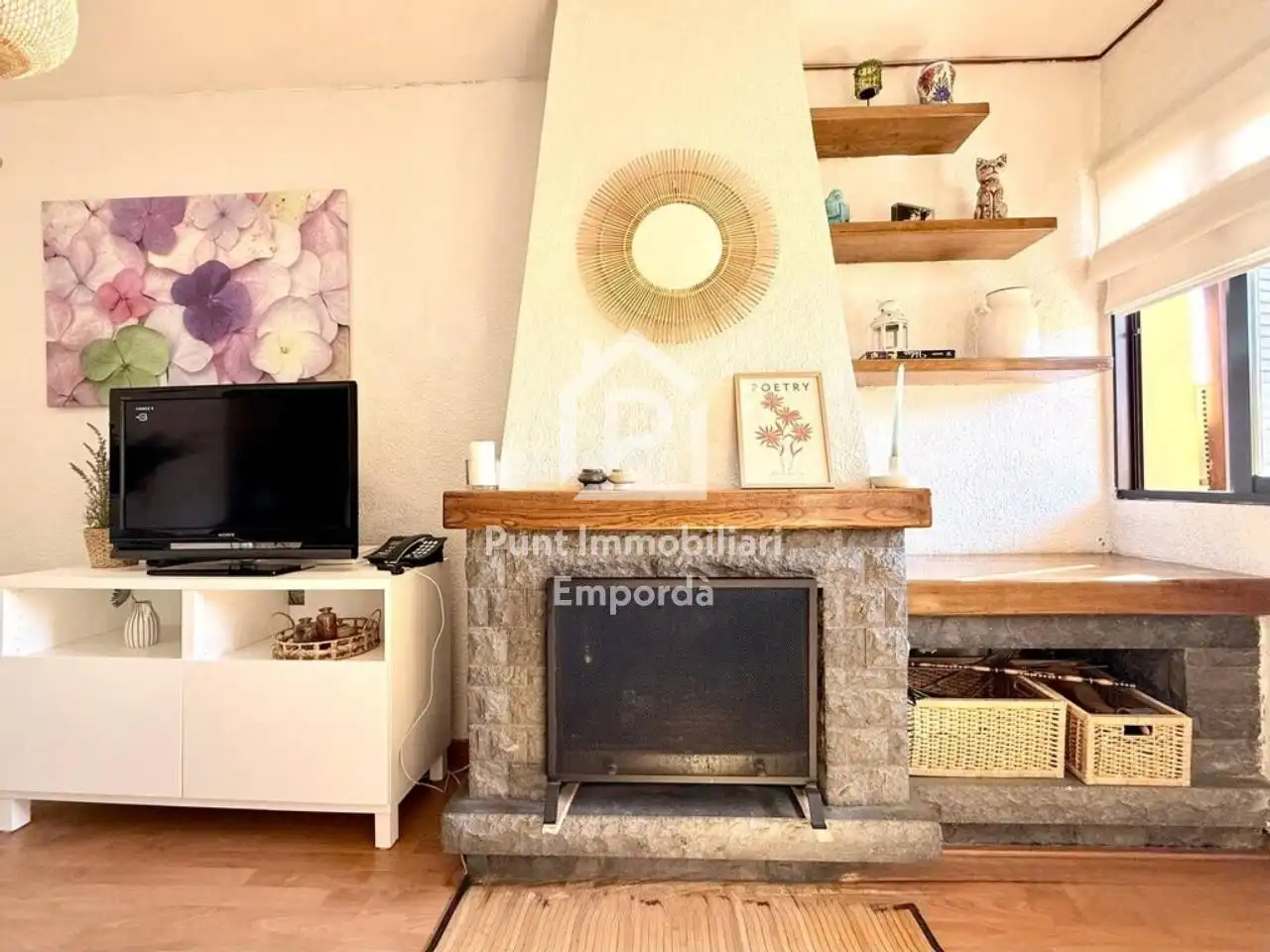 Wohnzimmer von Wohnung zum Verkauf in Figueres mit Klimaanlage, Heizung und Parkett