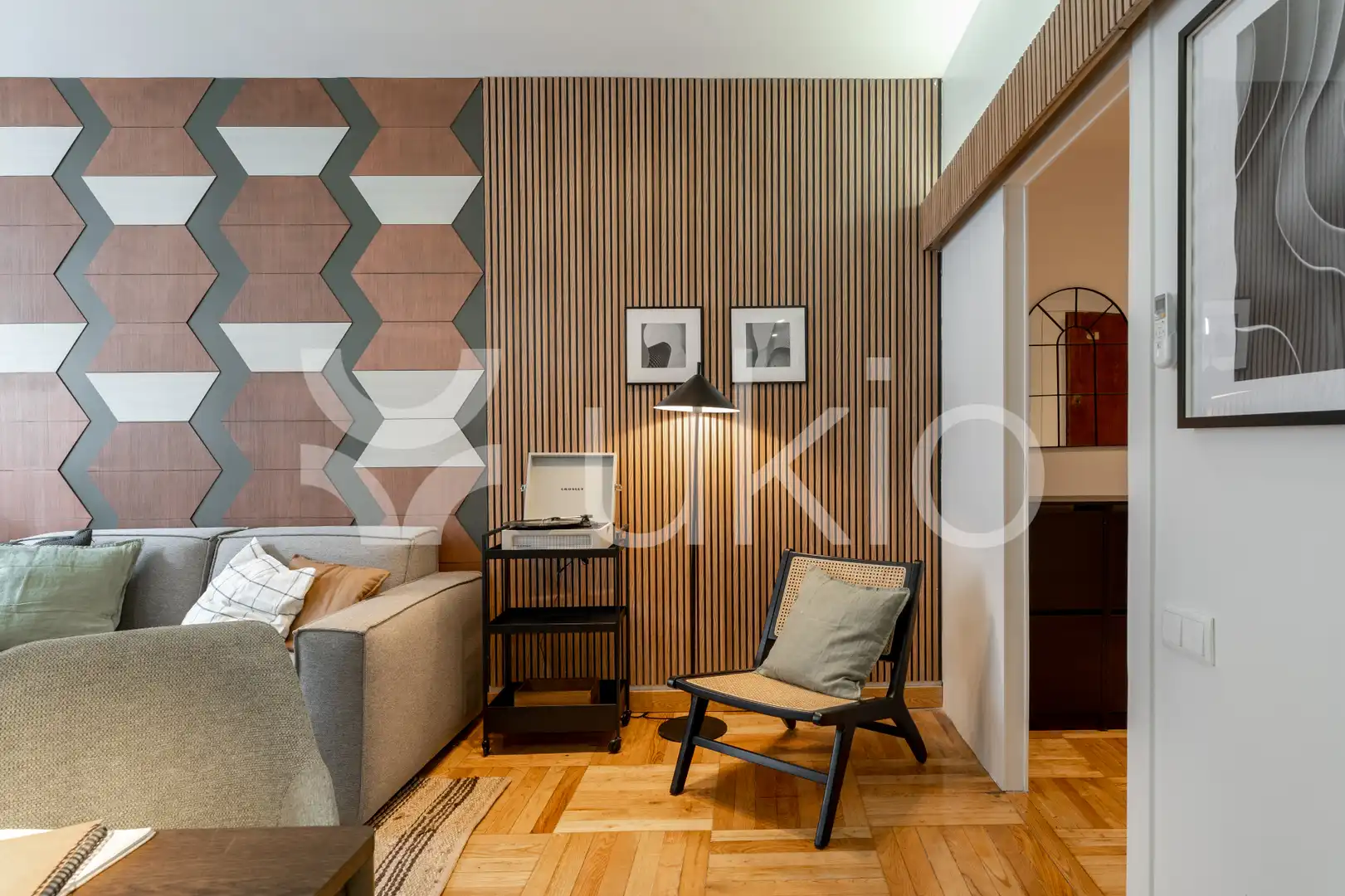 Sala d'estar de Apartament de lloguer en Madrid amb Aire condicionat, Calefacció i Moblat
