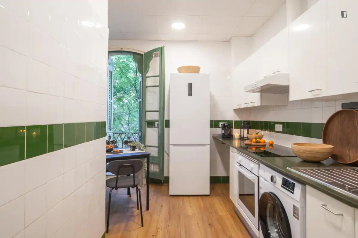 Cocina de Apartamento para compartir en  Palma de Mallorca con Amueblado, Horno y Lavadora