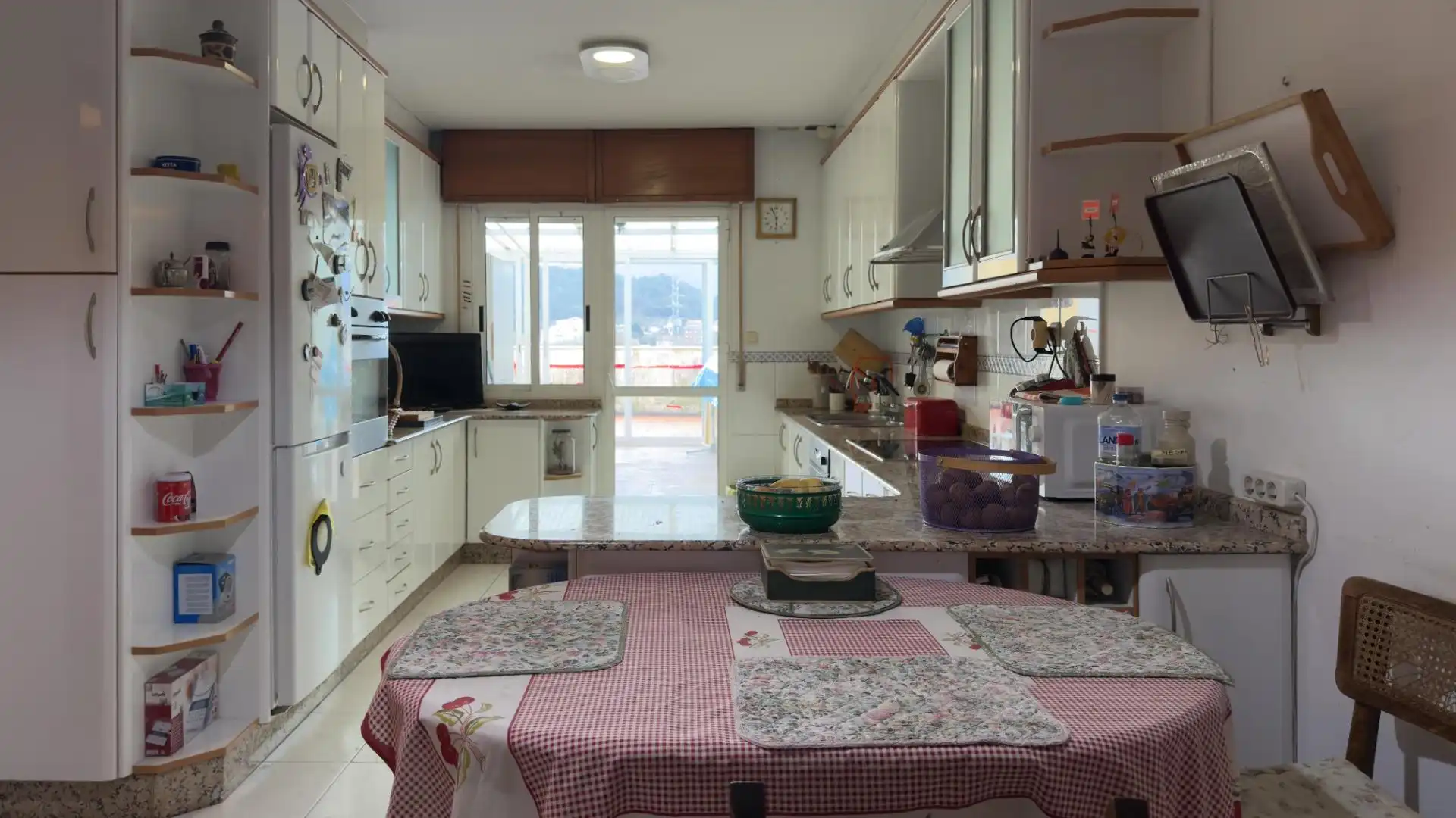 Kitchen of Flat for sale in Padrón  with Terrace, Storage room and Furnished