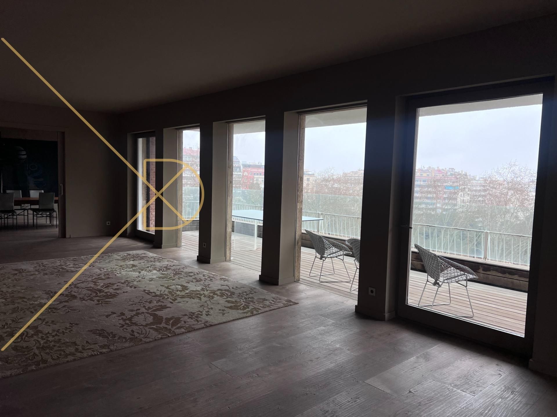 Sala d'estar de Àtic de lloguer en  Barcelona Capital amb Aire condicionat, Calefacció i Terrassa