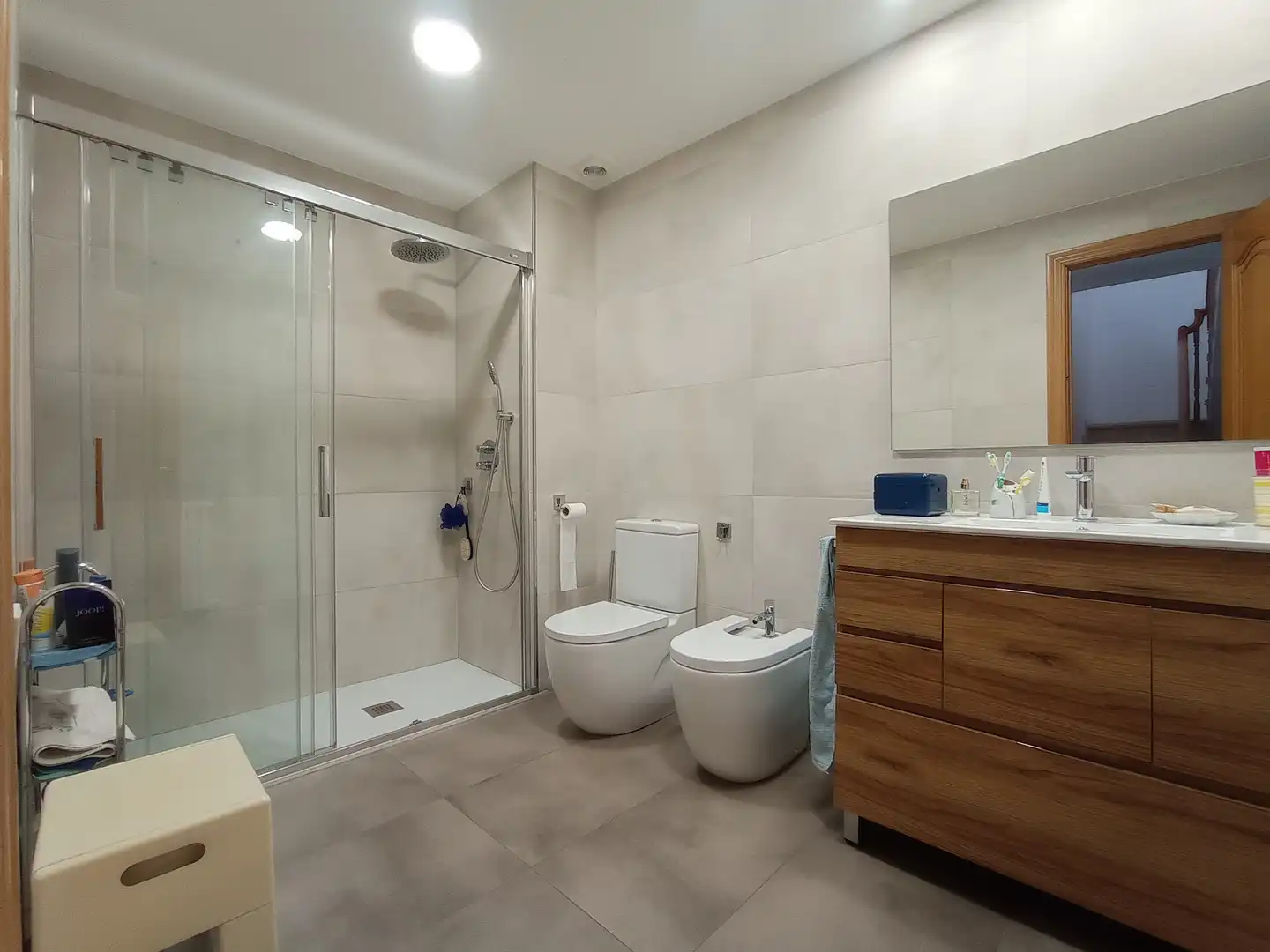 Badezimmer von Einfamilien-Reihenhaus zum Verkauf in Santa Perpètua de Mogoda mit Klimaanlage, Heizung und Terrasse