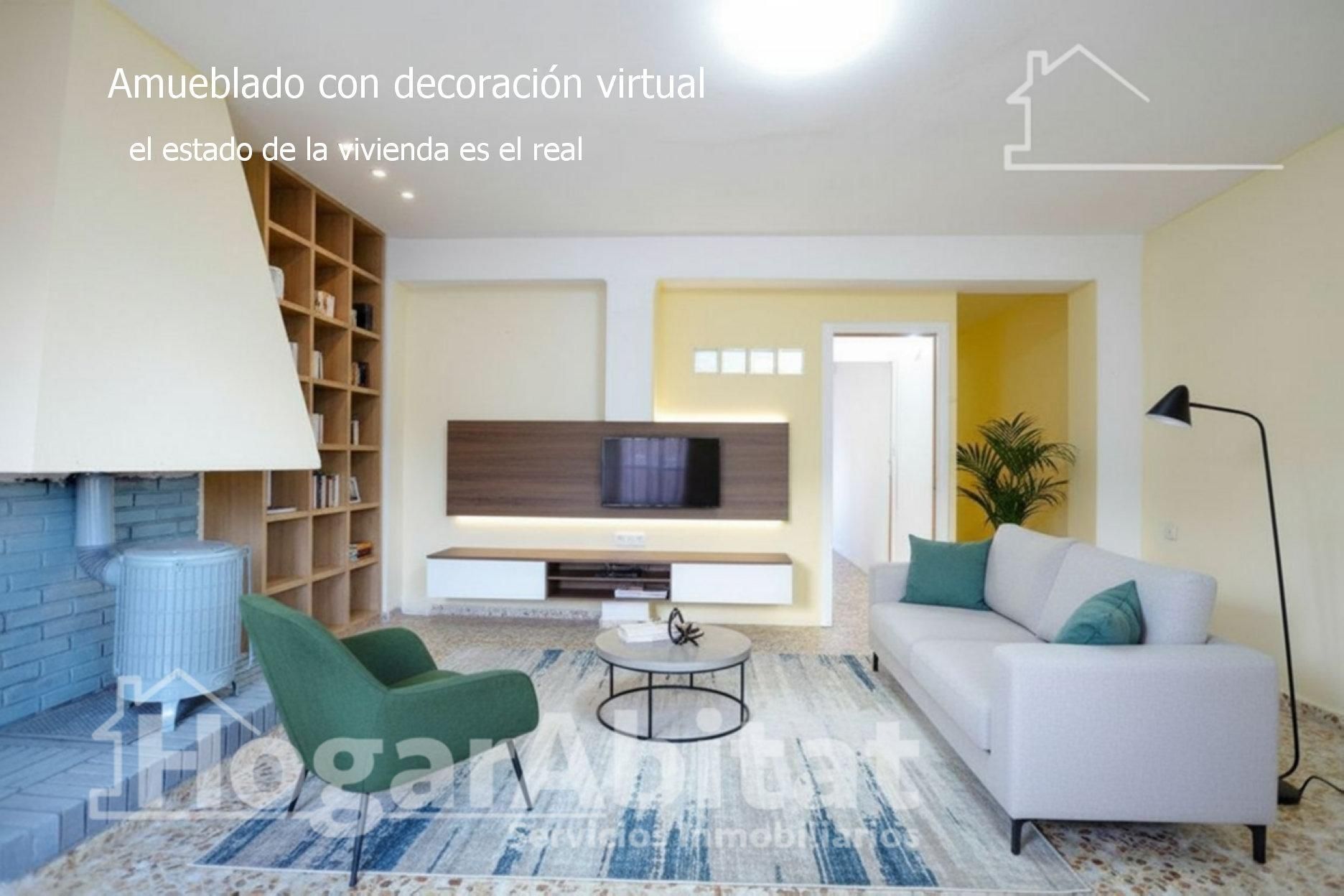 Living room of Flat for sale in Oliva  with Air Conditioner and Balcony