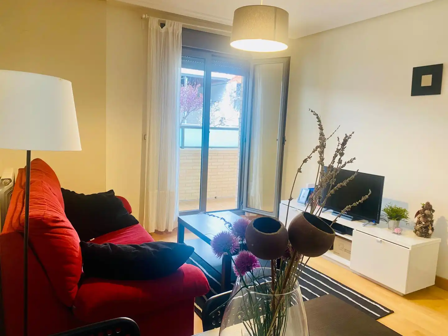 Sala d'estar de Pis en venda en Cuarte de Huerva amb Calefacció, Jardí privat i Terrassa