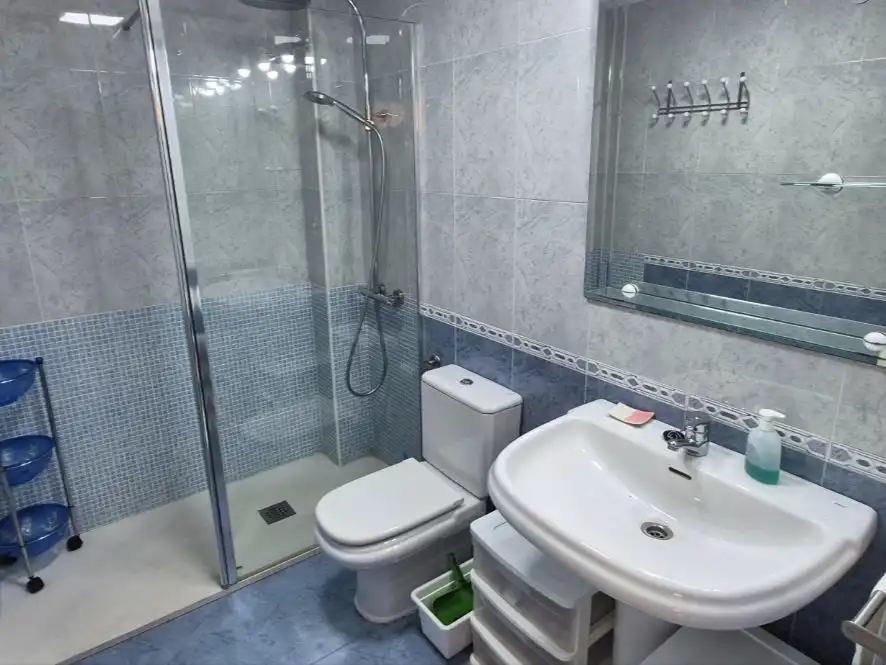 Baño de Piso de alquiler en Sanxenxo con Terraza, Trastero y Amueblado