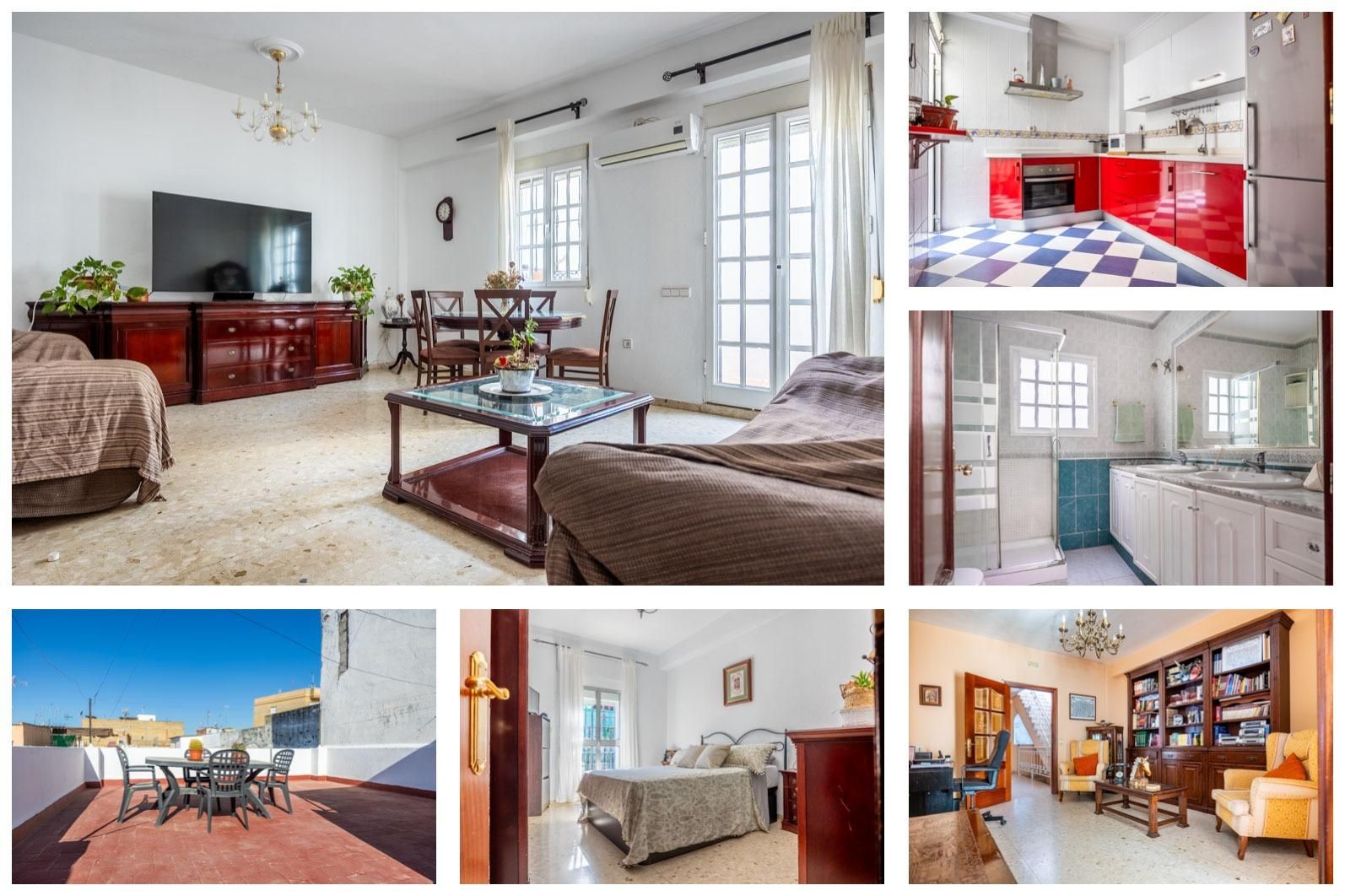 Vista exterior de Casa adosada en venta en  Sevilla Capital con Aire acondicionado, Calefacción y Terraza