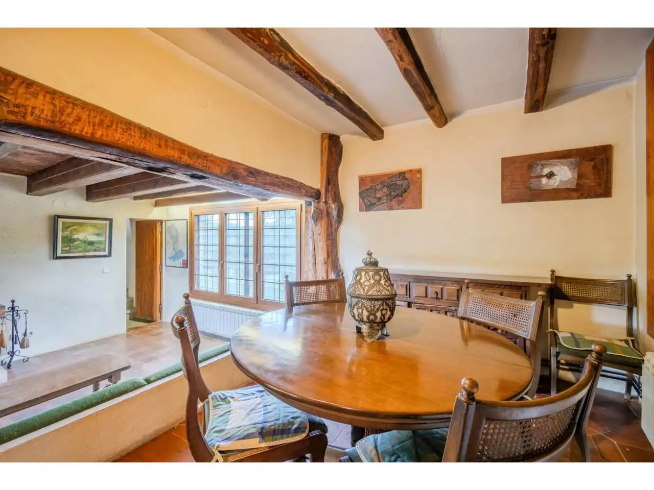 Comedor de Finca rústica en venta en Sils con Calefacción, Jardín privado y Terraza