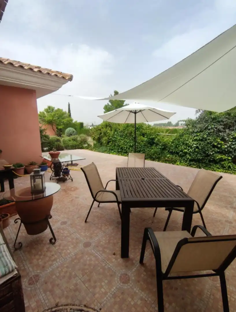 Terrassa de Finca rústica en venda en Caravaca de la Cruz amb Jardí privat, Piscina i Moblat
