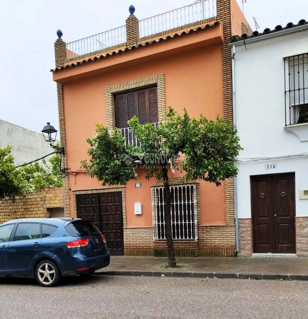 Vista exterior de Casa o chalet en venta en La Lantejuela  con Aire acondicionado, Terraza y Balcón