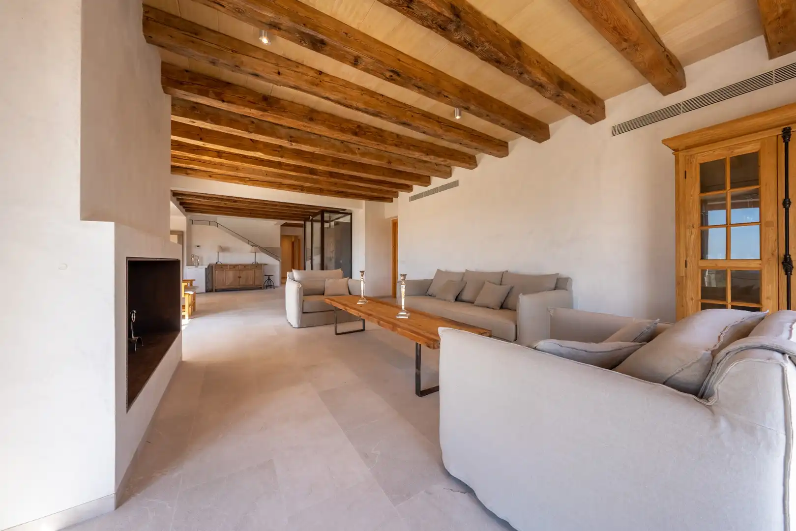 Wohnzimmer von Country house zum Verkauf in Son Servera mit Klimaanlage, Heizung und Terrasse