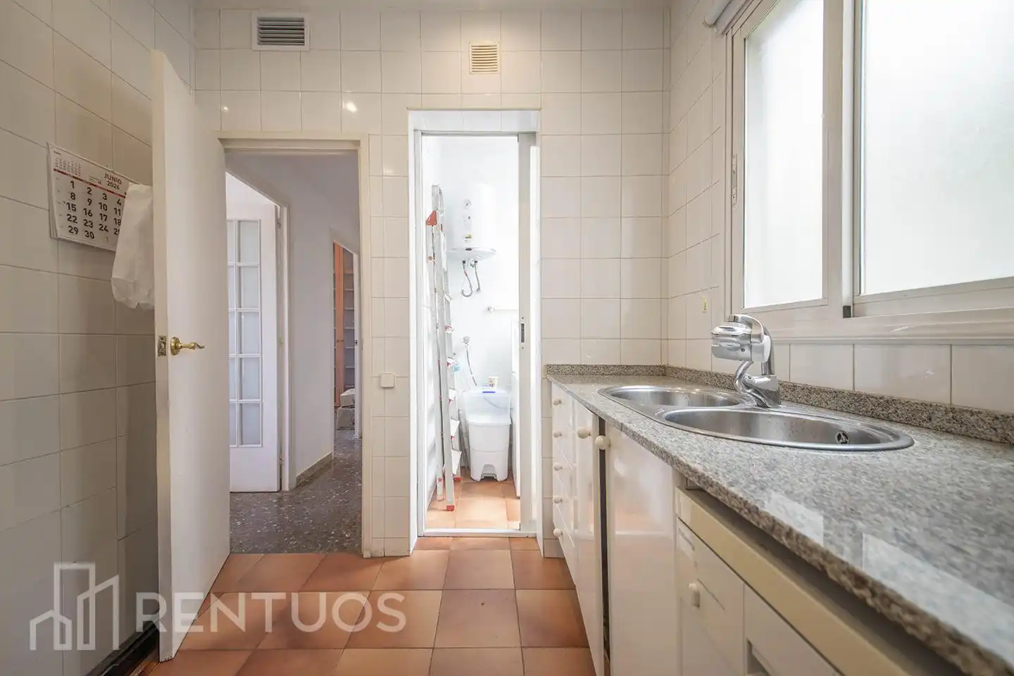 Küche von Wohnung zur Miete in Barcelona mit Klimaanlage und Terrasse