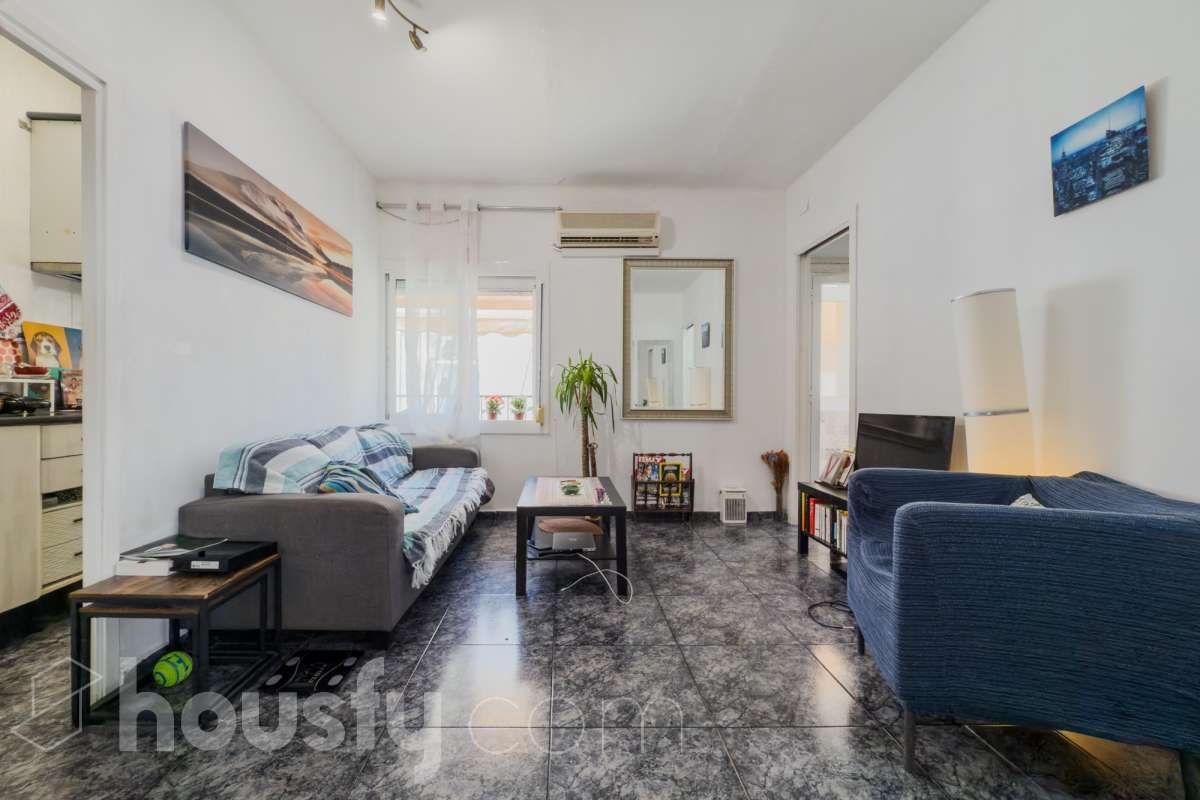 Sala de estar de Ático en venta en Badalona con Aire acondicionado