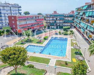 Piscina de Apartament en venda en Sant Andreu de Llavaneres amb Aire condicionat, Calefacció i Jardí privat