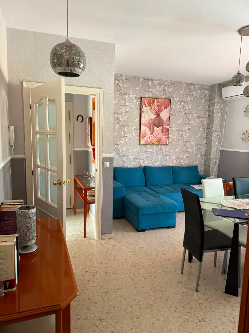 Sala de estar de Piso en venta en Sevilla con Piscina y Balcón
