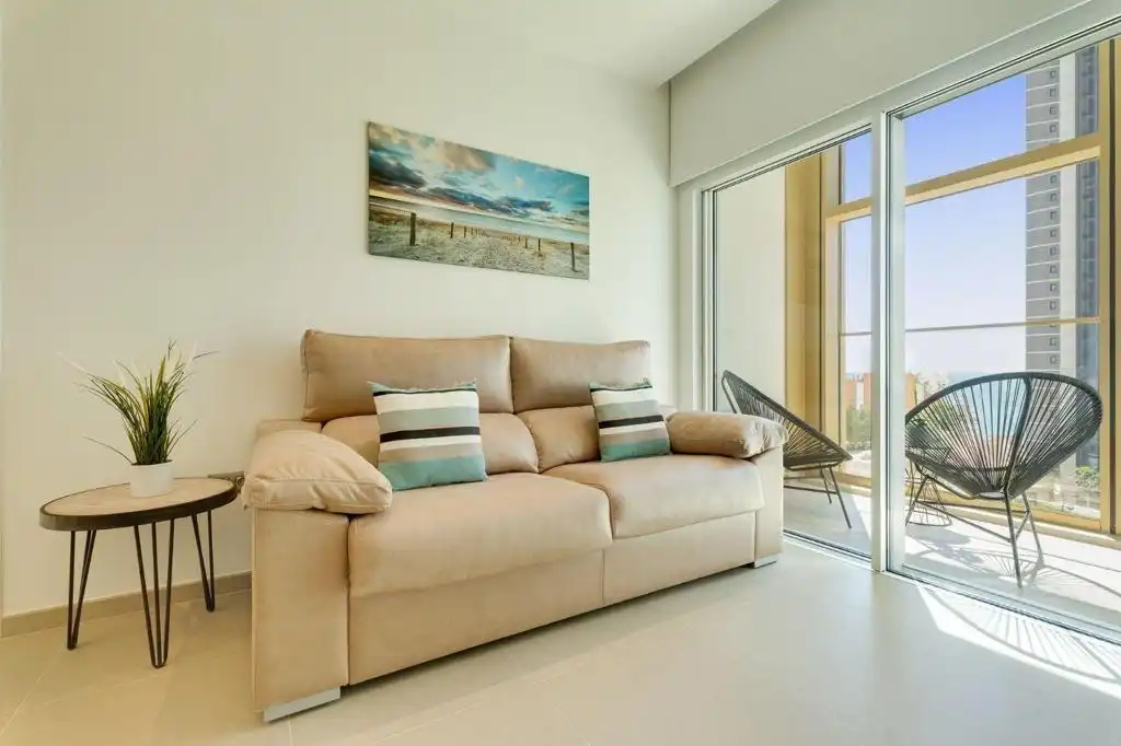 Living room of Flat for sale in Benidorm  with Air Conditioner, Heating and Private garden