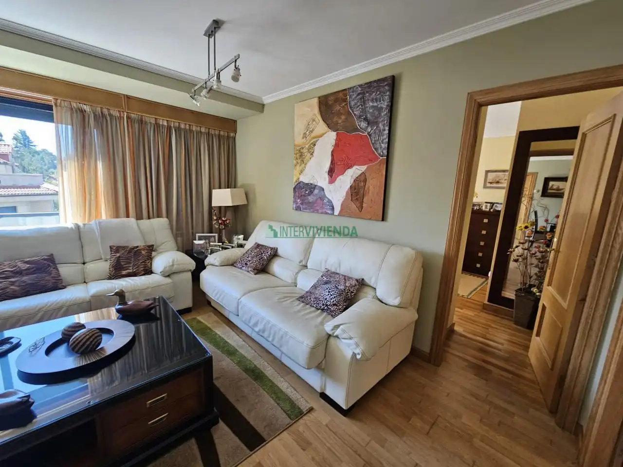 Sala d'estar de Pis en venda en A Cañiza   amb Calefacció i Parquet