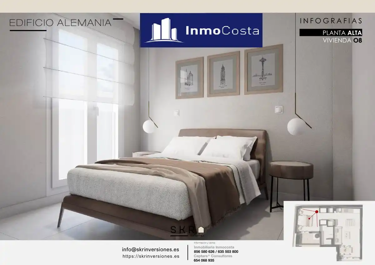 Schlafzimmer von Wohnung zum Verkauf in La Línea de la Concepción mit Terrasse