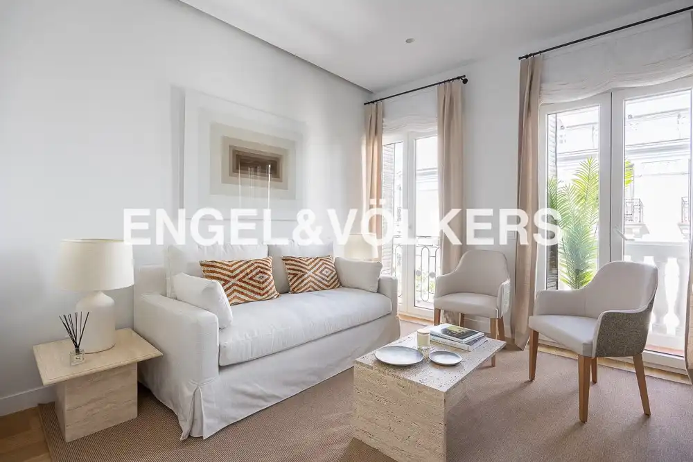 Living room of Flat for rent in Barrio de Salamanca