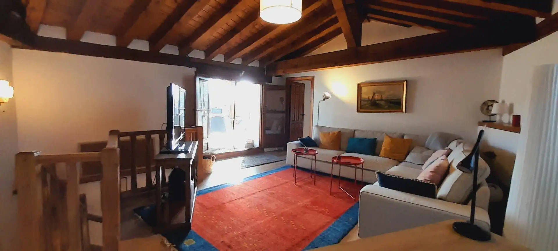 Sala d'estar de Finca rústica en venda en Turégano amb Calefacció, Jardí privat i Terrassa