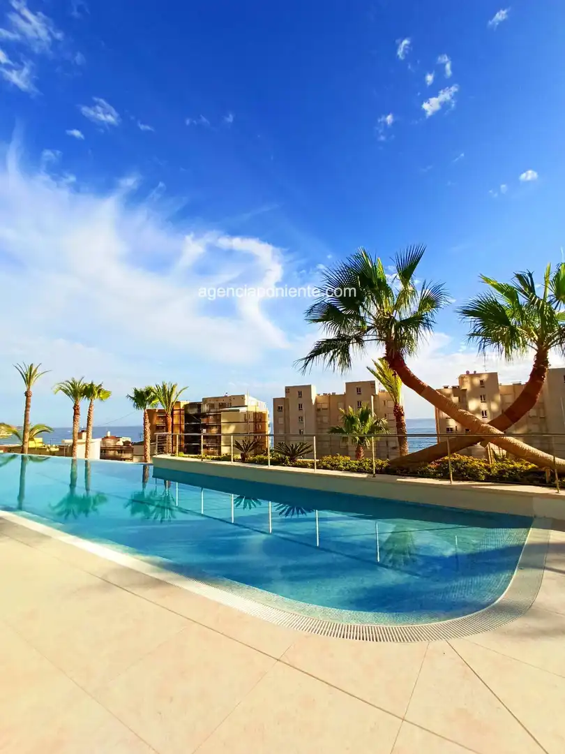 Piscina de Piso de alquiler en Benidorm con Aire acondicionado, Calefacción y Terraza