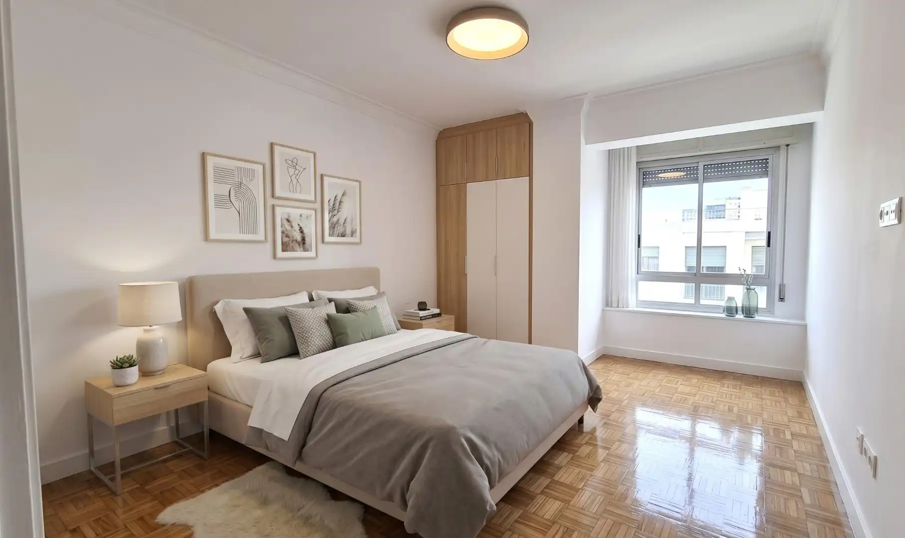 Bedroom of Flat for sale in Ourense Capital   with Parquet flooring, Storage room and Balcony