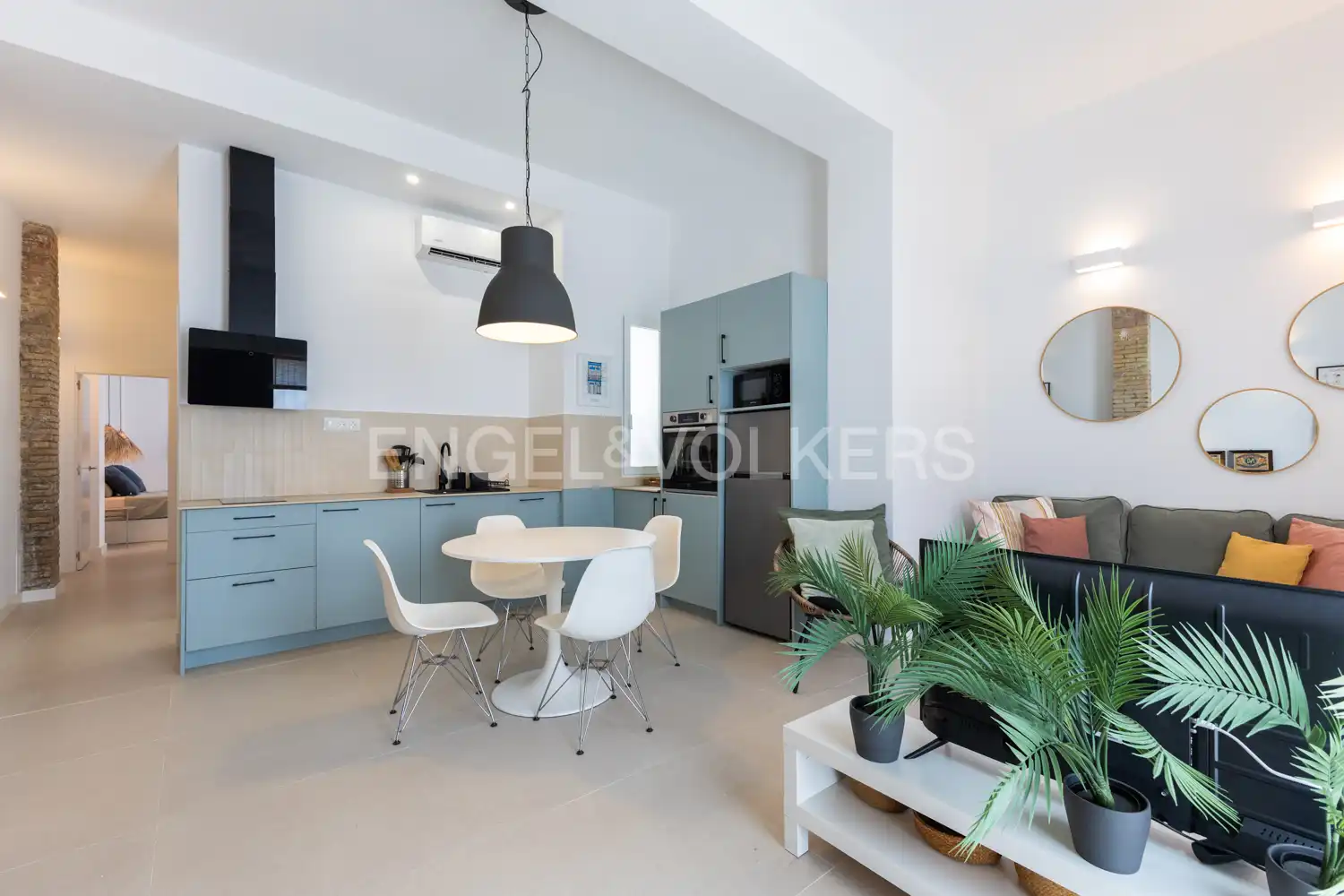 Cocina de Piso de alquiler en Valencia con Aire acondicionado, Calefacción y Terraza