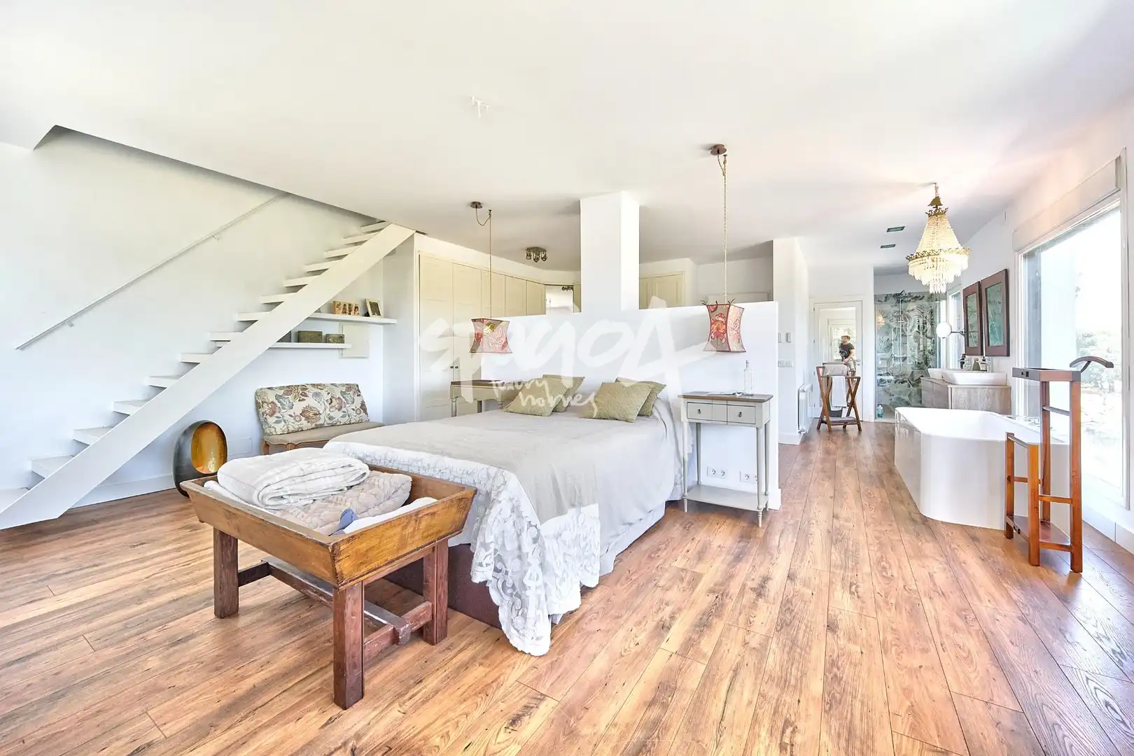 Bedroom of Houses for rent in Villanueva de la Cañada  with Air Conditioner, Heating and Private garden