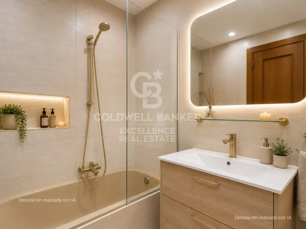 Badezimmer von Wohnung zum Verkauf in Valencia mit Klimaanlage, Terrasse und Balkon