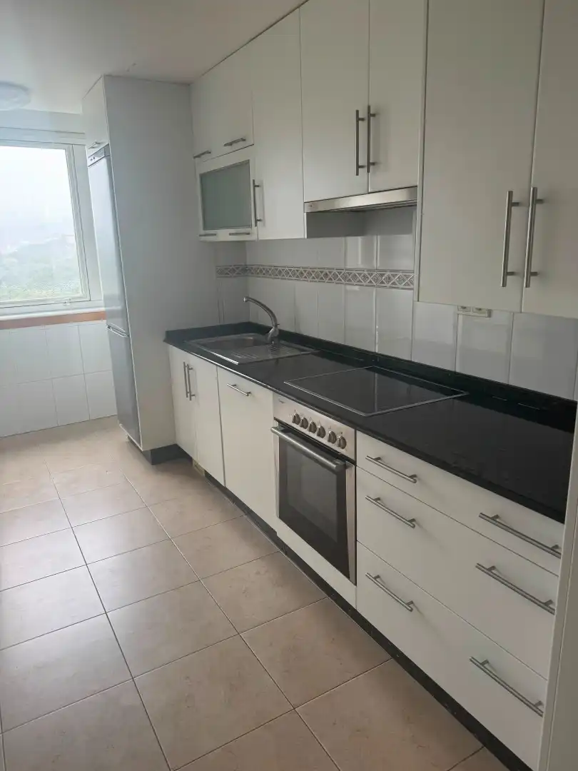 Kitchen of Flat for rent in Santiago de Compostela   with Parquet flooring, Furnished and Oven