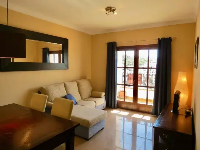 Sala de estar de Ático de alquiler en Frigiliana con Aire acondicionado, Calefacción y Terraza