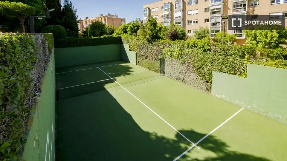 Jardí de Pis de lloguer en Madrid amb Aire condicionat, Calefacció i Moblat