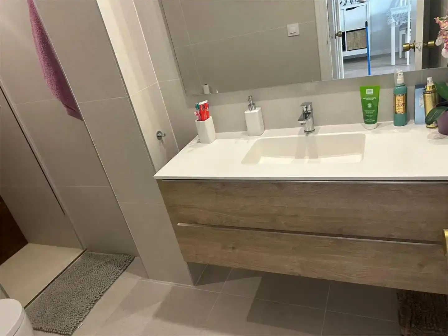 Badezimmer von Wohnung zur Miete in Cullera mit Privatgarten, Parkett und Schwimmbad