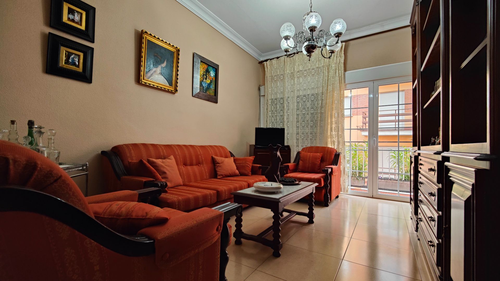 Living room of Flat for sale in Don Benito  with Air Conditioner, Terrace and Furnished