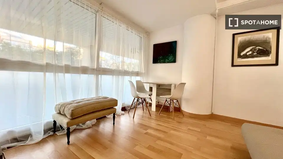 Sala de estar de Piso de alquiler en Barcelona con Aire acondicionado, Calefacción y Amueblado