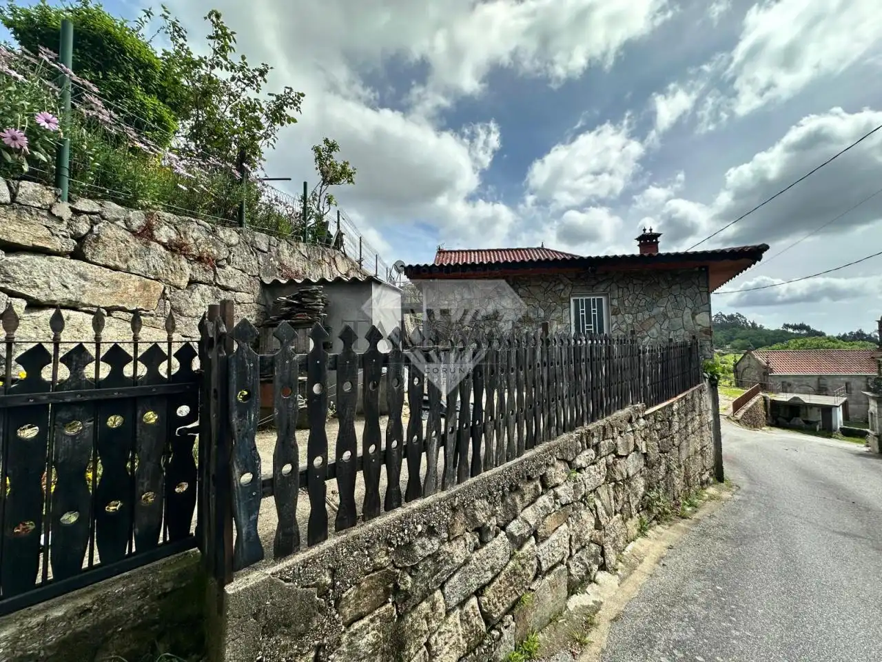 Vista exterior de Casa o chalet en venta en A Lama   con Calefacción, Jardín privado y Piscina