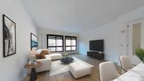 Living room of Flat for sale in  Madrid Capital  with Heating, Private garden and Community pool