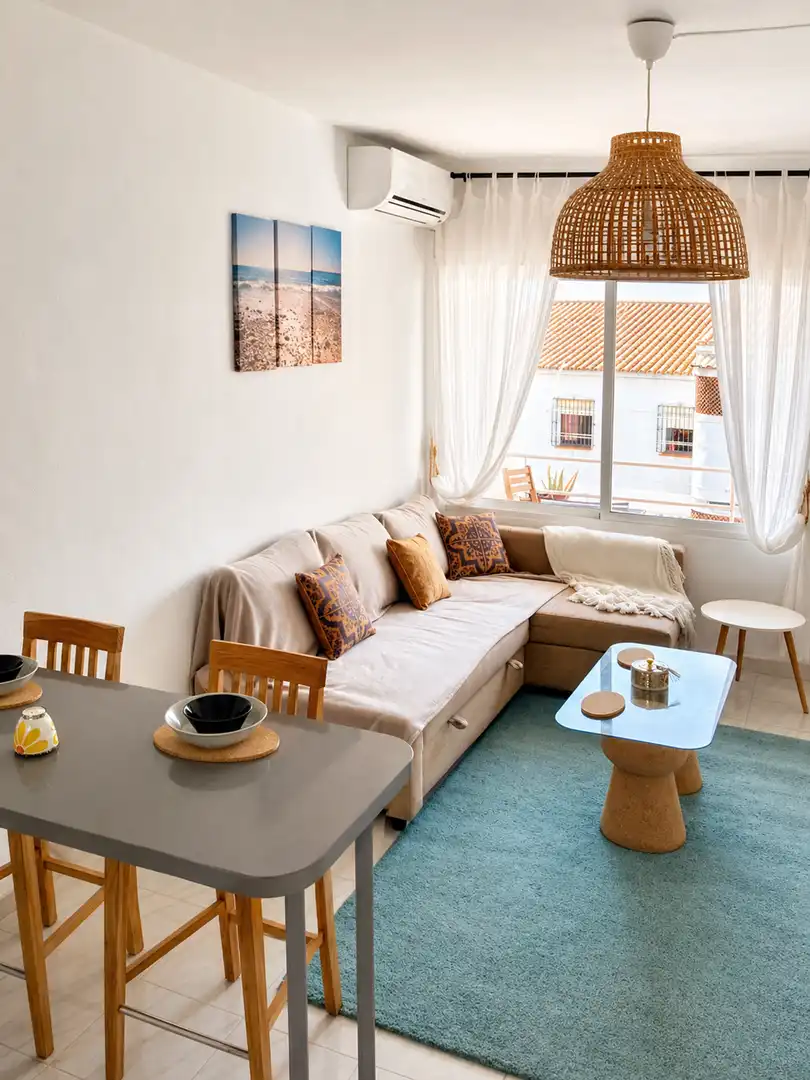 Sala de estar de Apartamento en venta en Sotogrande con Aire acondicionado, Terraza y Amueblado