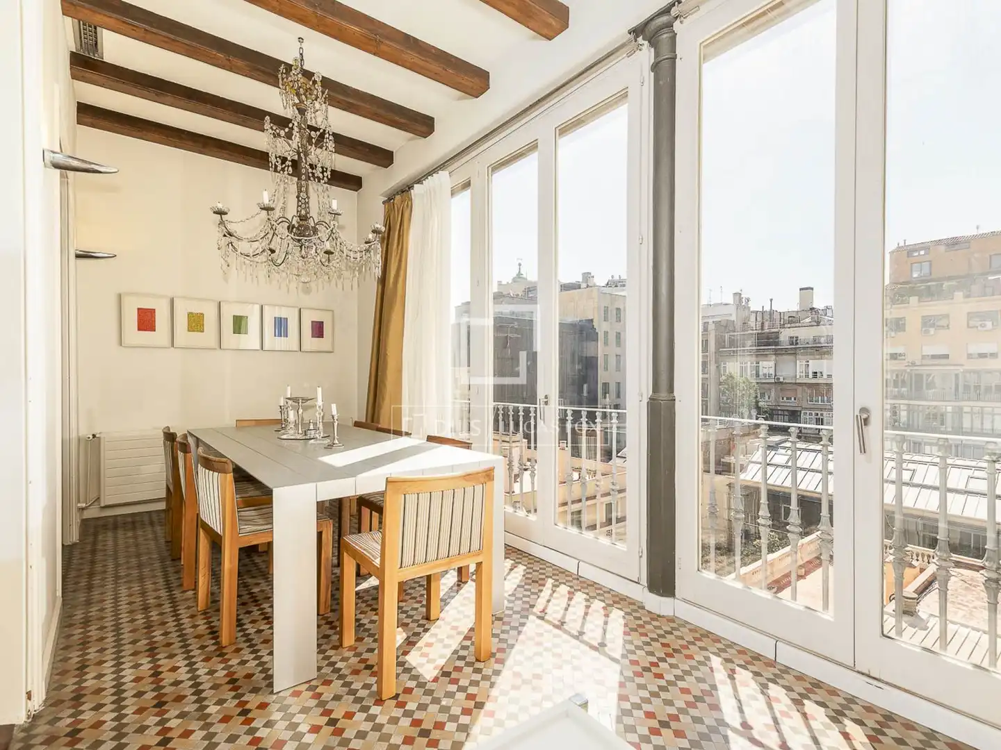 Esszimmer von Wohnung zum Verkauf in Barcelona mit Klimaanlage, Heizung und Terrasse