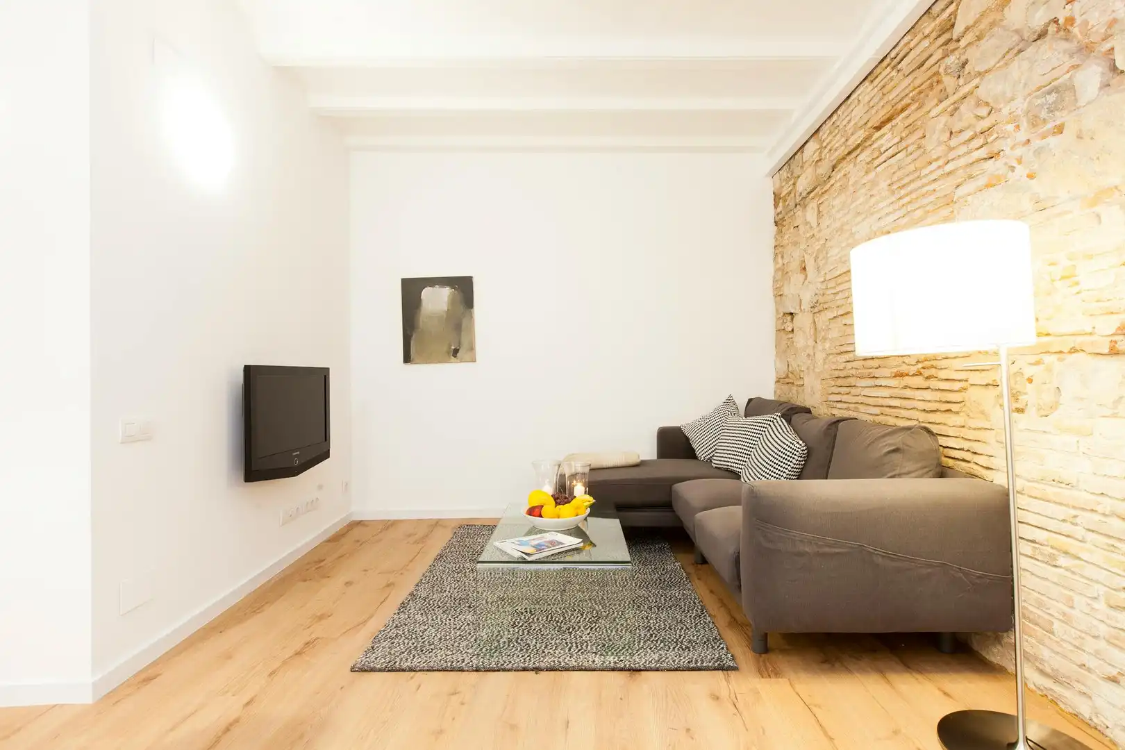 Sala de estar de Piso de alquiler en Barcelona con Aire acondicionado, Calefacción y Amueblado