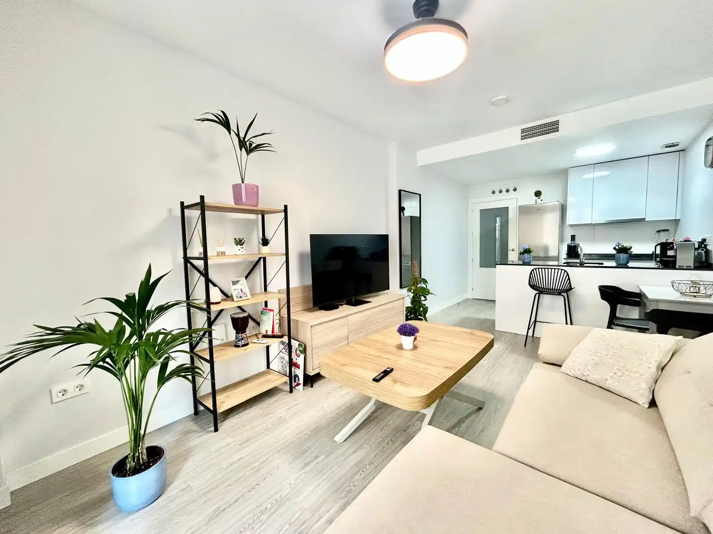Sala de estar de Piso en venta en Almería con Aire acondicionado, Calefacción y Parquet