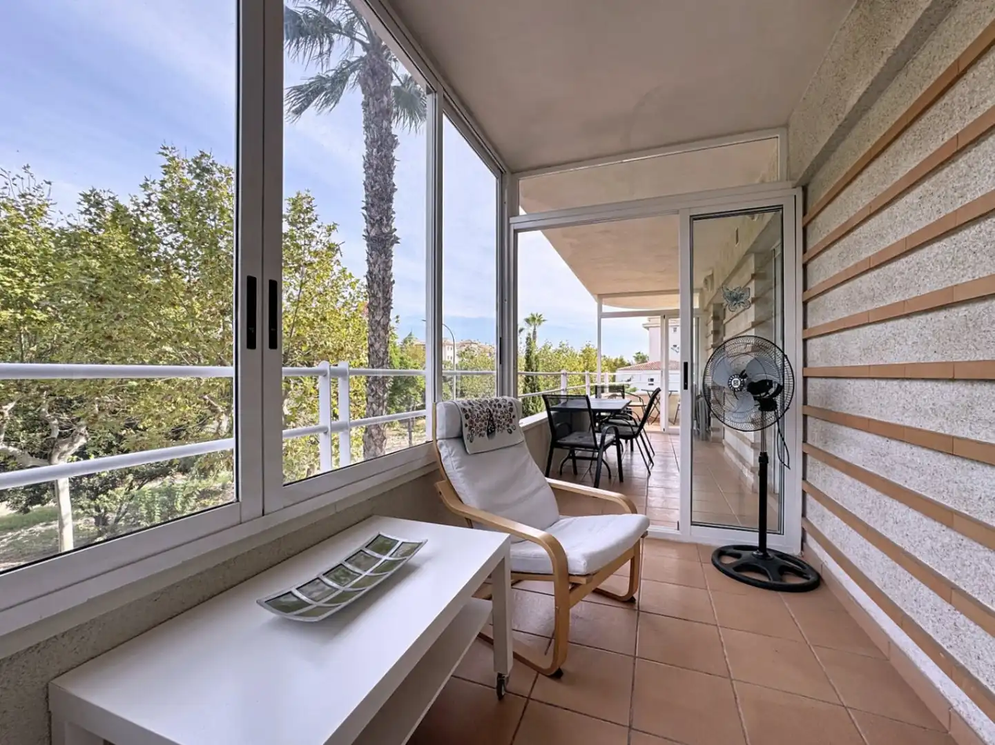 Terrasse von Wohnung zum Verkauf in L'Alfàs del Pi mit Klimaanlage, Heizung und Privatgarten