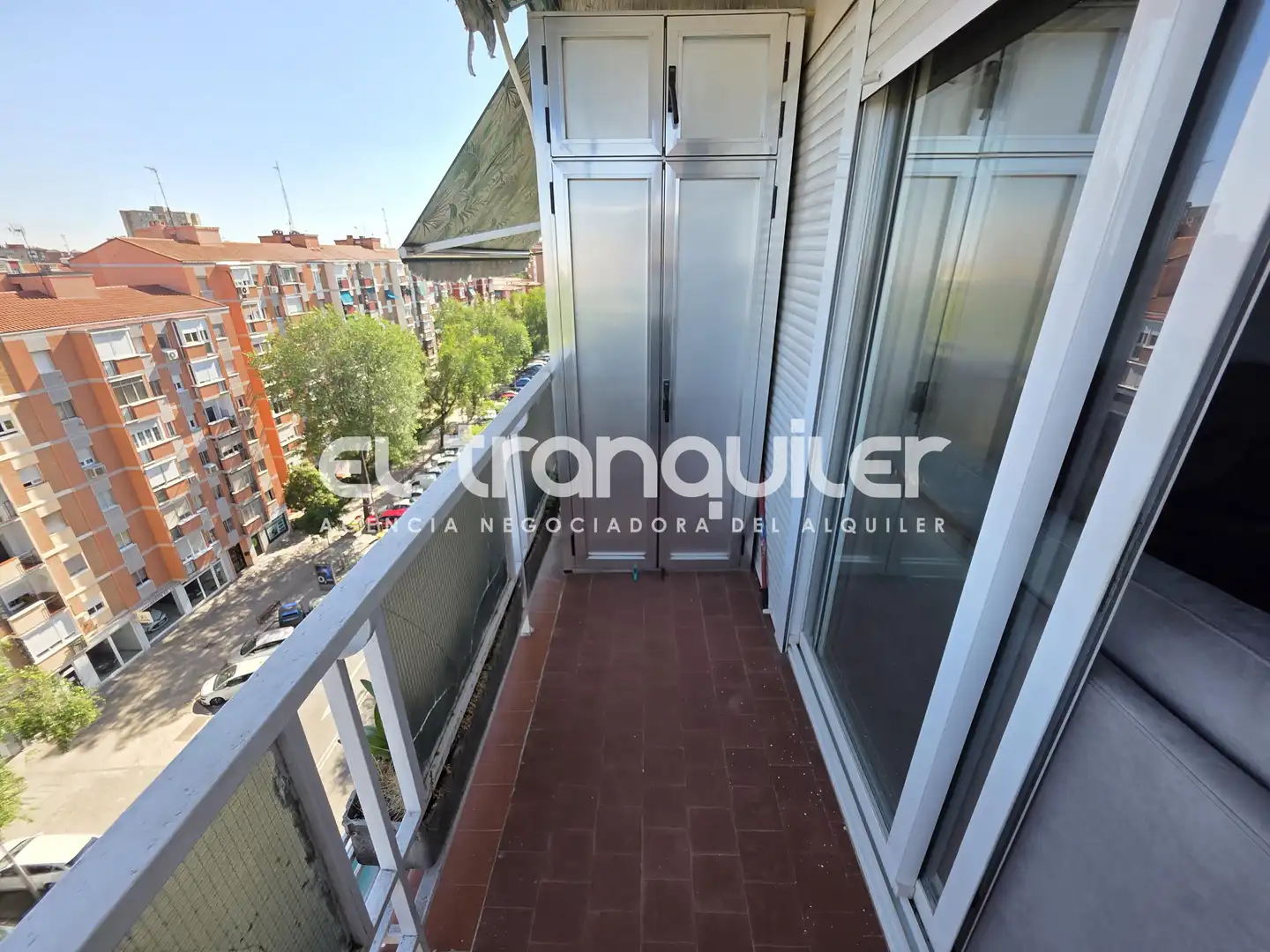 Balcony of Flat for rent in Madrid  with Air Conditioner, Parquet flooring and Terrace