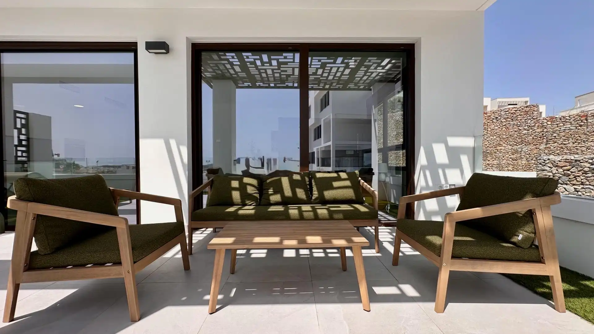 Terrace of Apartments for rent in Finestrat  with Air Conditioner, Heating and Private garden