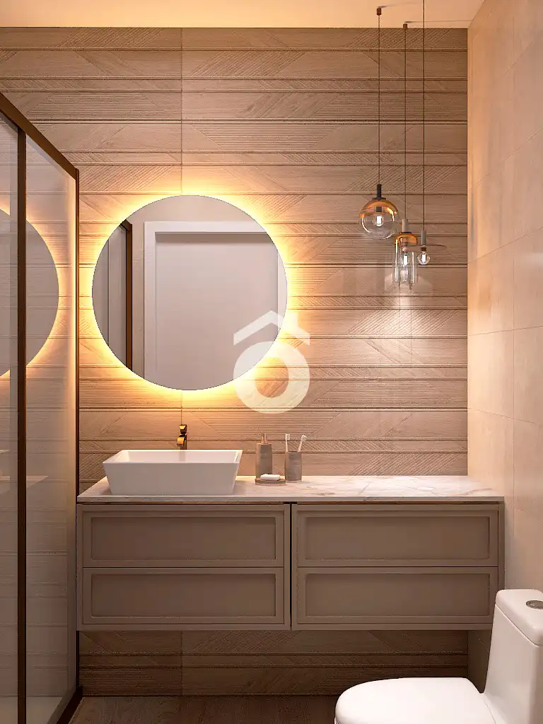 Badezimmer von Wohnung zum Verkauf in Esparreguera mit Klimaanlage, Heizung und Balkon