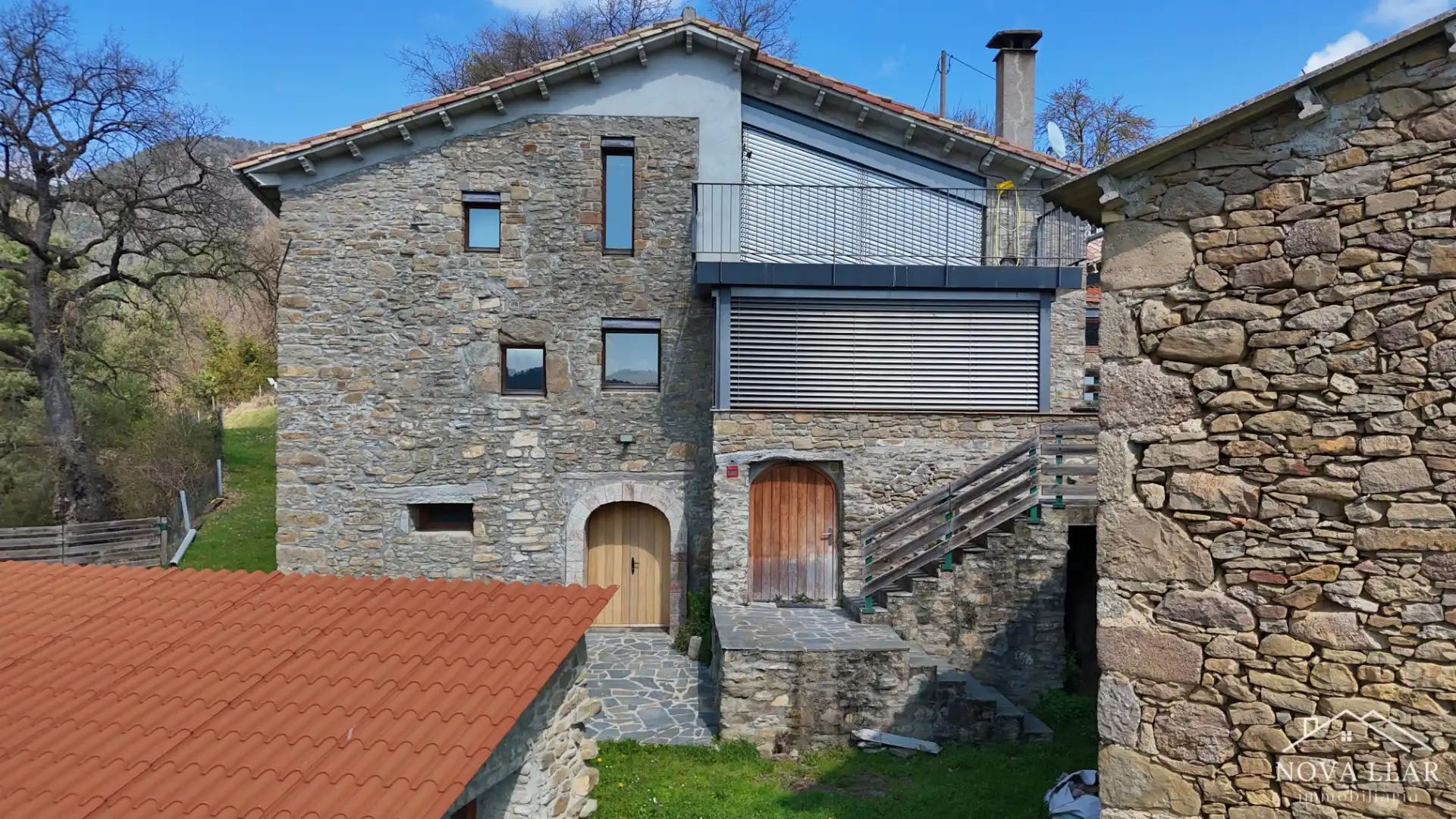 Vista exterior de Finca rústica en venta en Les Llosses con Calefacción, Jardín privado y Parquet